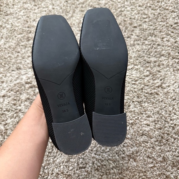 Vivaia Melody 2.0 Square Toe Chunky Heels Deep Ebony Women’s 38.5 Knit Ribbed - Picture 7 of 10